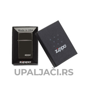 Poklon u Kutiji Upaljači Zippo Slim® High Polish Black+Zippo Logo
