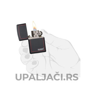 original zippo upaljac classic black and red zippo logo