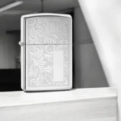 Zippo Venetian Sivi Upaljač - Idealan za graviranje inicijala