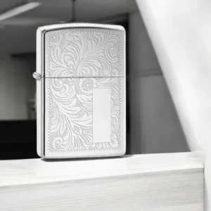 Zippo Venetian Sivi Upaljač - Idealan za graviranje inicijala