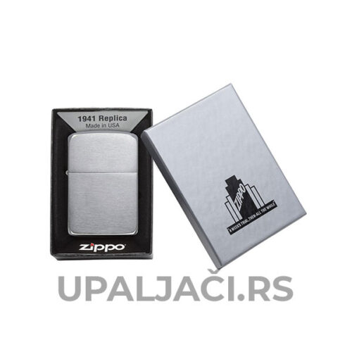 Poklon za Musko Upaljač Zippo Brushed Chrome 1941 Replica