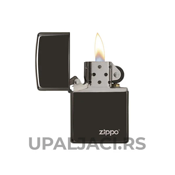 Zippo High Polish Black Zippo Logo 5 Povoljne Cene Zippo Upaljaci Classic High Polish Black+Zippo Logo