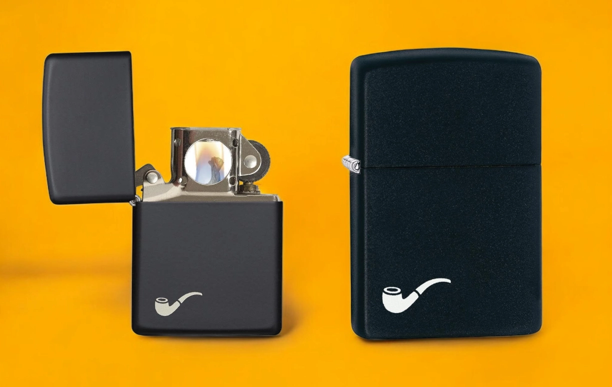 UPALJAČI ZIPPO Black Matte Pipe Logo Cena