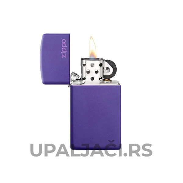 Zippo Slim Purple Matte+Zippo Logo 4 AKCIJA Upaljač Zippo Slim® Purple Matte+Zippo Logo CENA