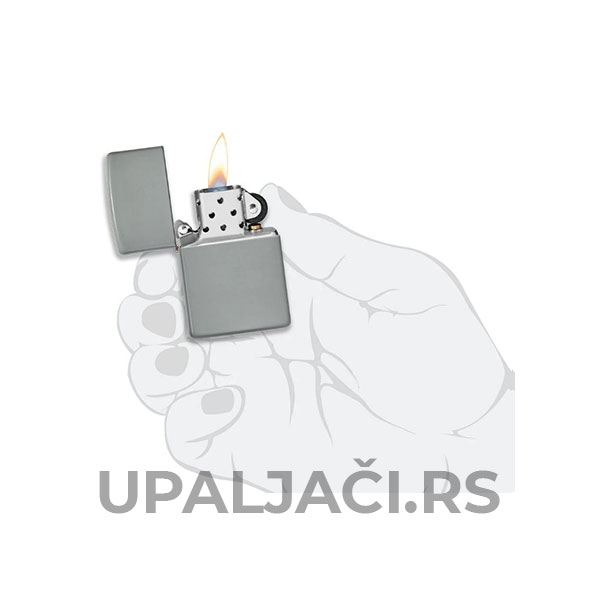 Zippo Flat Grey 6 Za Muškarce Upaljači Zippo Classic Flat Grey