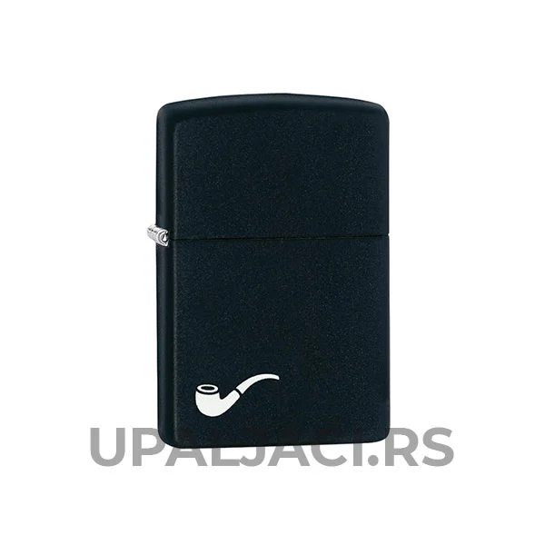 UPALJAČI ZIPPO Black Matte Pipe Logo 4 UPALJAČI ZIPPO Black Matte+Pipe Logo Cena