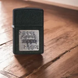 Nov Upaljač Black Crackle® Gold+Zippo Logo
