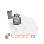 Upaljači za Cigarete Zippo Compass Design-Black Ice