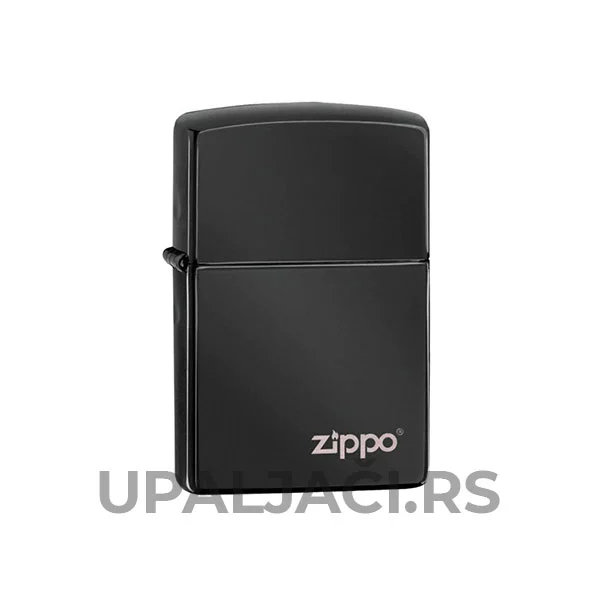 Zippo High Polish Black Zippo Logo 4 Cena za Zippo Upaljaci Classic High Polish Black+Zippo Logo