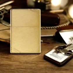 zippo vintage brushed brass kose crte pesevski