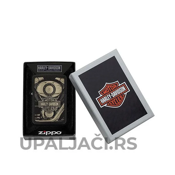 Zippo Upaljač Harley Davidson 1941 Black Crackle 3 Zippo Upaljač Harley Davidson 1941 Black Crackle