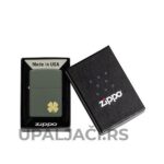 Zippo Upaljac Mat Zeleni Detelina sa 4 Lista