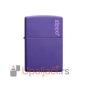 Prednja strana Zippo Upaljac Classic Purple Matte+Zippo Logo