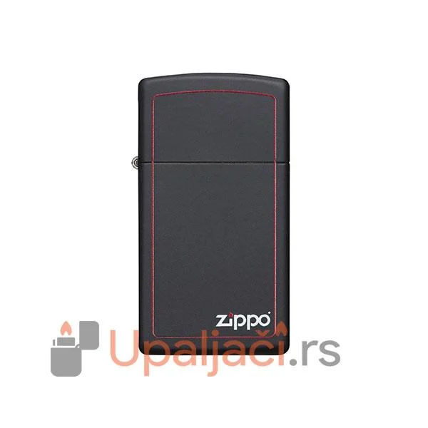ZIPPO Upaljač Slim Black Red Zippo Logo 6 Nov ZIPPO Upaljač Slim Black & Red+Zippo Logo