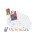 Upaljac Zippo iz kolekcije Price Fighter 2022-Retro Pattern Design na Street Chrome osnovnom upaljacu.-izgled u ruci