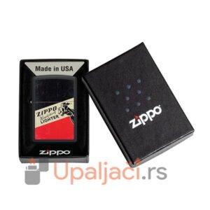 Upaljač ZIPPO Retro Windy Girl Design-Black Matte u Kutiji