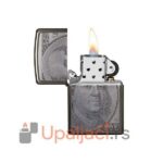 Zippo Upaljači Black Ice-Currency Design 100$ Plamen
