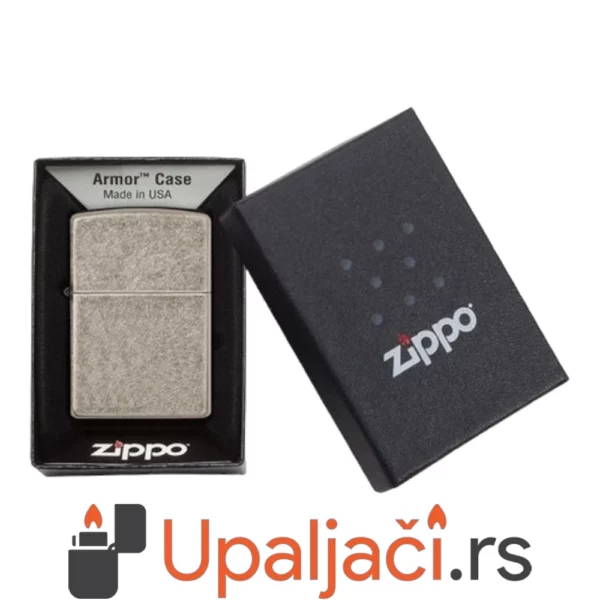 Zippo Upaljač Armor Antique Silver Plate