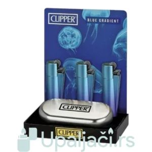 clipper blue gradient metalni kremen upaljaci