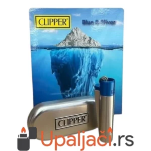 Clipper blue-silver Metalni Kremen upaljaci 