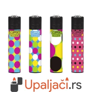 Upaljaci Clipper Polka Dots Kolekcija 4 upaljaca