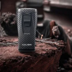 Monaco Carbon Black Upaljač za Cigare - 3 Plamena