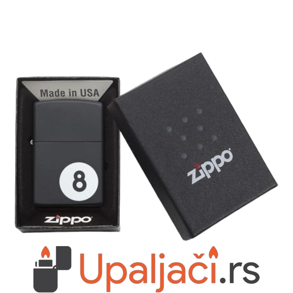 ZIPPO UPALJAC Billiards 28432 BLACK 8 u kutiji