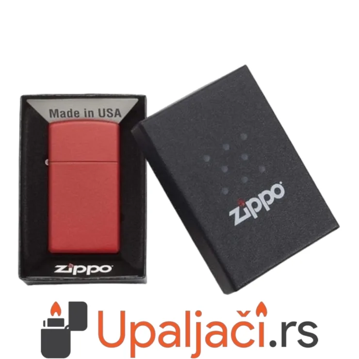 Zippo Upaljac Slim Red Matte 1633 poklon kutija