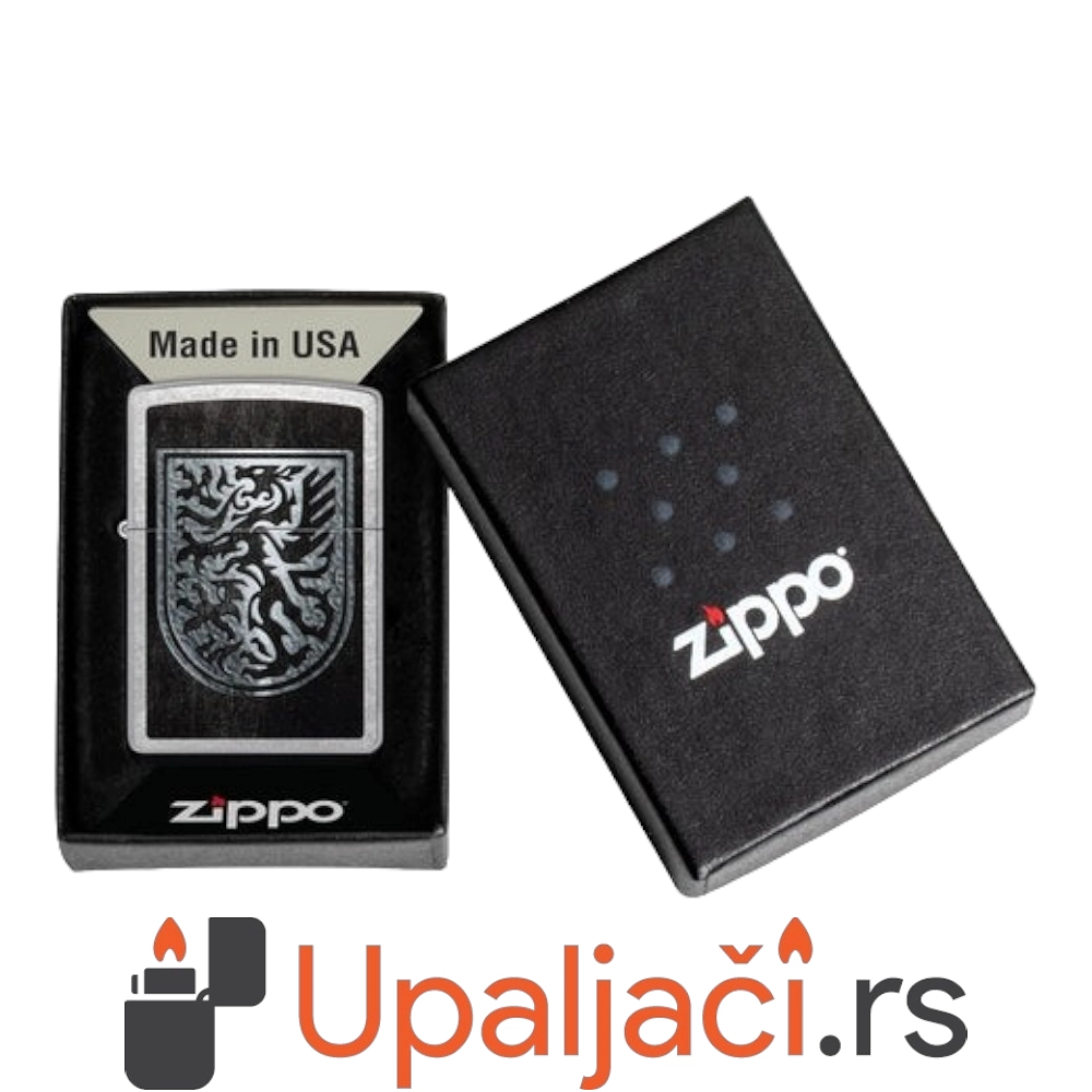 Zippo upaljac Dragon Shield Design 48730 poklon kutija