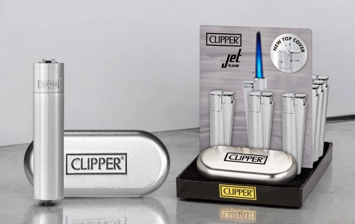 CLIPPER Jet Flame Silver-Brener Upaljači za Cigare, Cigarilose, Tompus