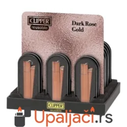 clipper metalni upaljaci dark rose gold kremen