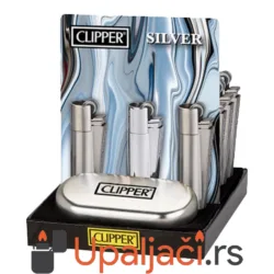 clipper silver metalni upaljaci kremen