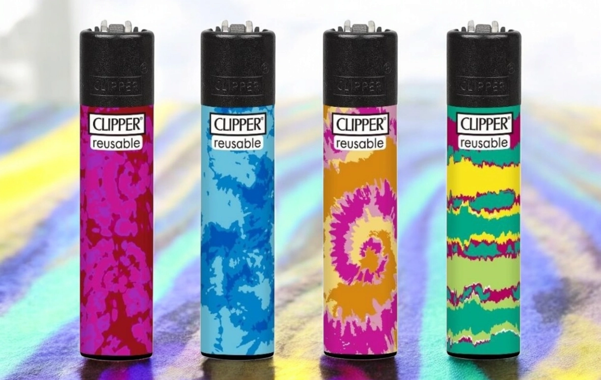 Clipper Tie Dye - Kolekcija sa 4 Šarena Upaljača