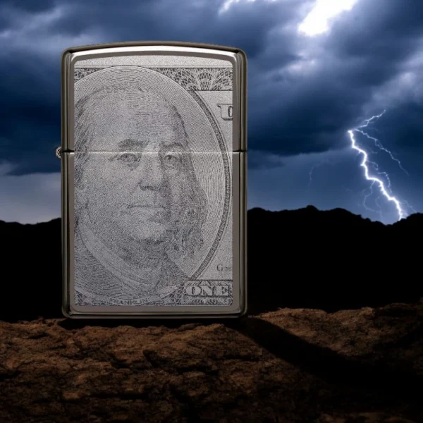 Black Ice Zippo Currency Design 100$ - upaljac za cigarete