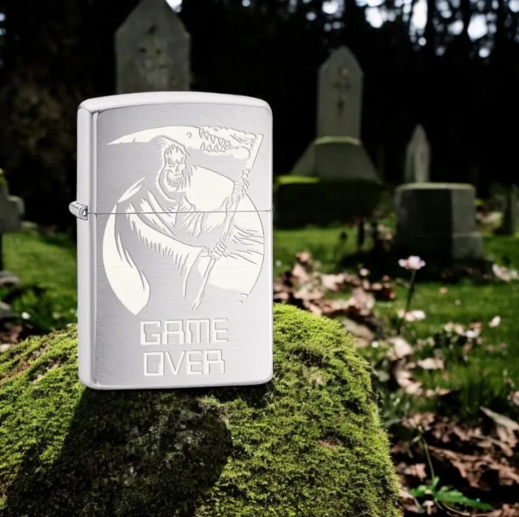 zippo upaljac skull game over pesevski