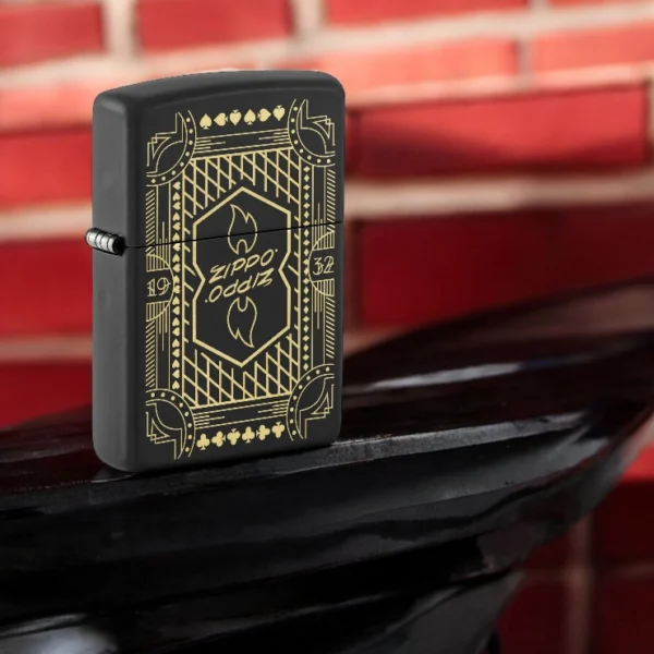 Upaljač Zippo Lines Design: Laser Engraved Black Matte
