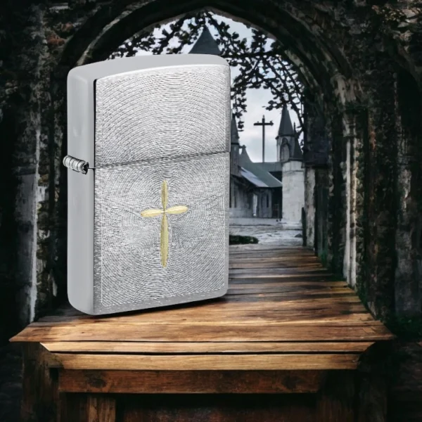 Upaljač Zippo Angel Aura Dizajn: Krst i Krila