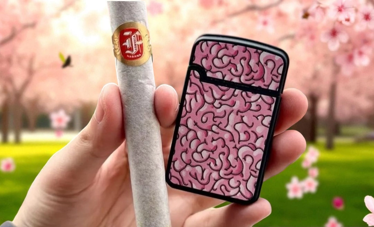 Roze-Crni ZENGAZ upaljač sa zaštitnim poklopcem i ergonomskim dizajnom