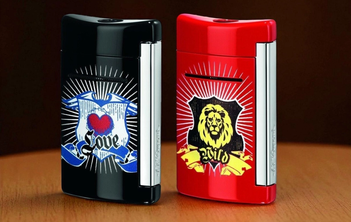 S.T. Dupont Minijet Chevalier – Knight Wild Red i Black Love Upaljači