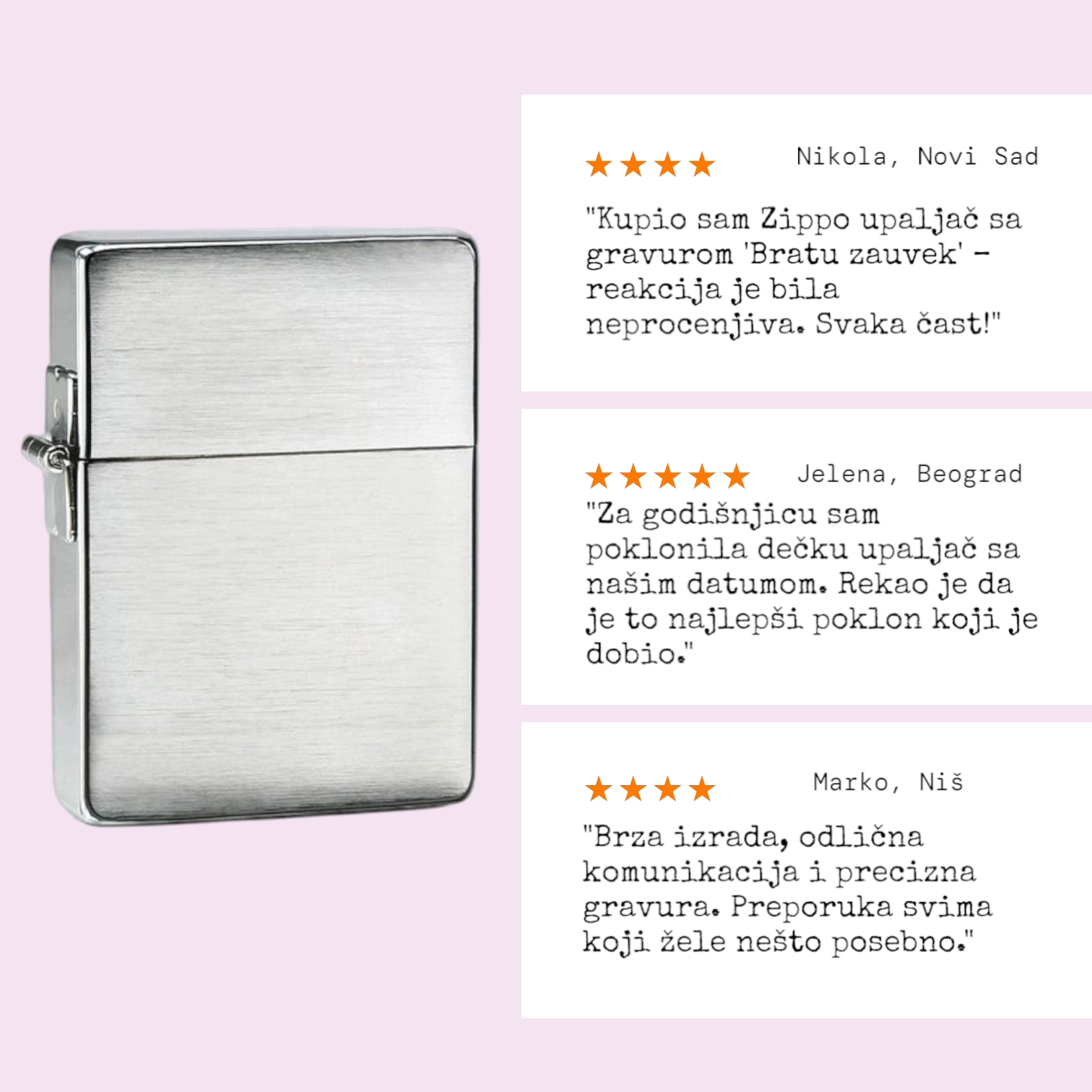 Preporuke za Graviranje Zippo upaljača