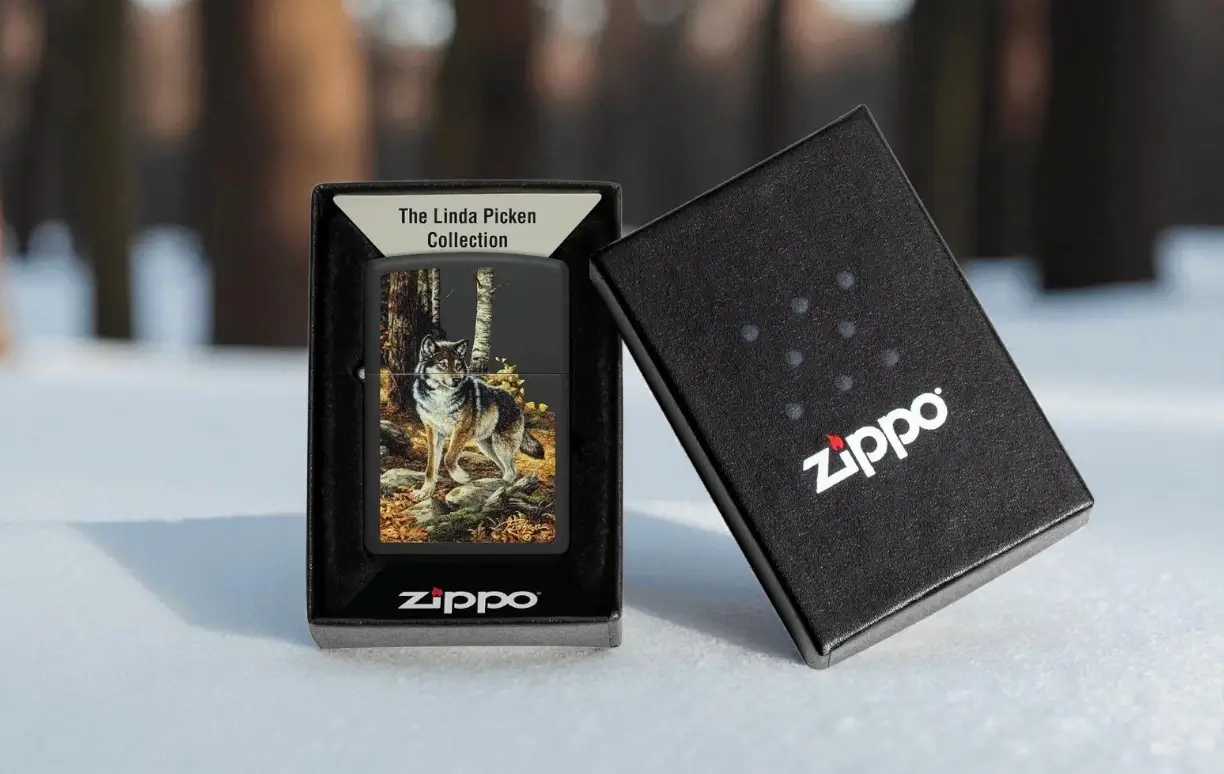 Upaljač zippo linda picken vuk u poklon kutiji