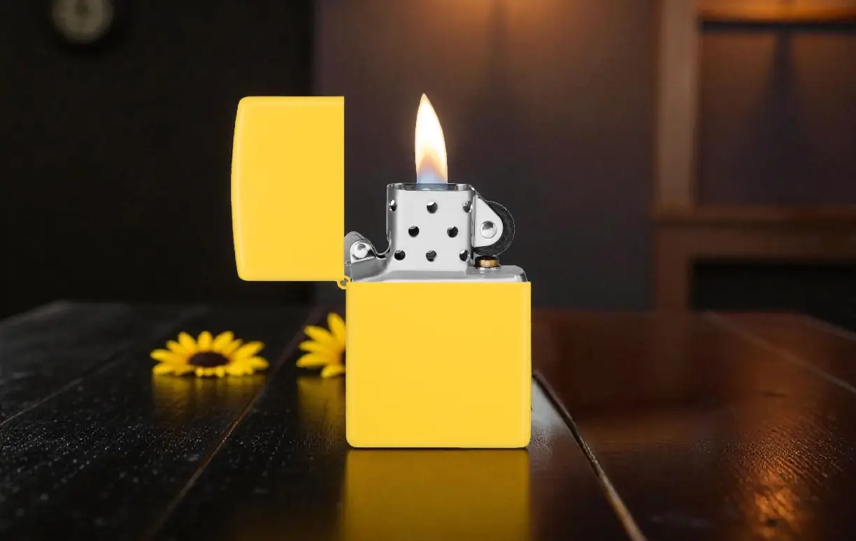 zippo sunflower otvoren upaljač windproof mehanizam