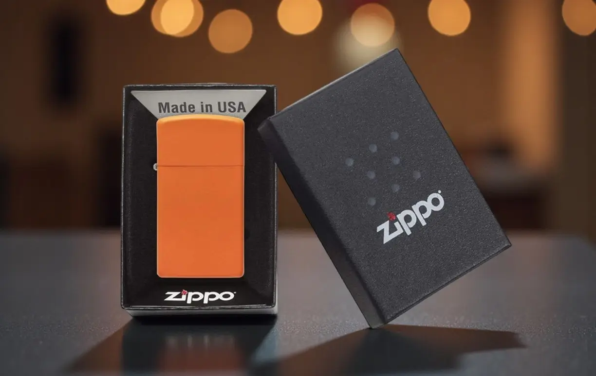 Zippo Slim Matte Orange 1 zippo slim matte orange u poklon kutiji