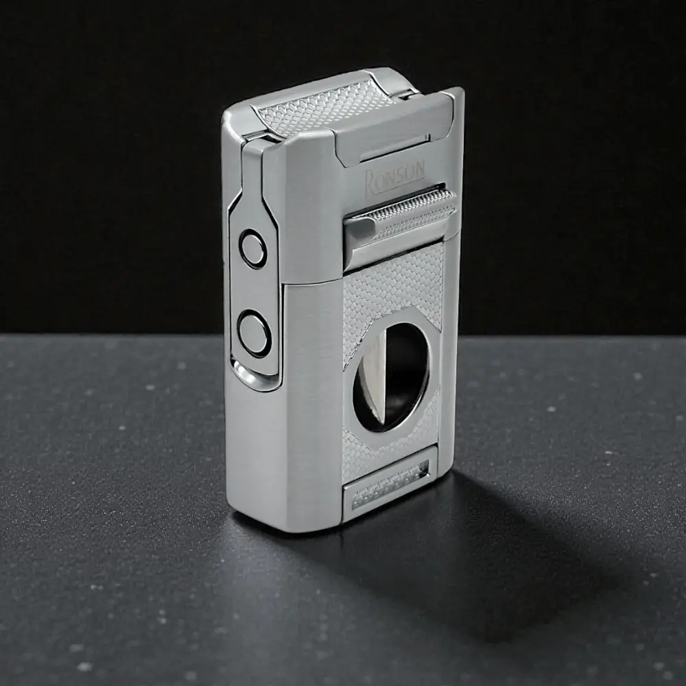 Ronson Giant Jet Flame upaljač za cigare - Satin chrome