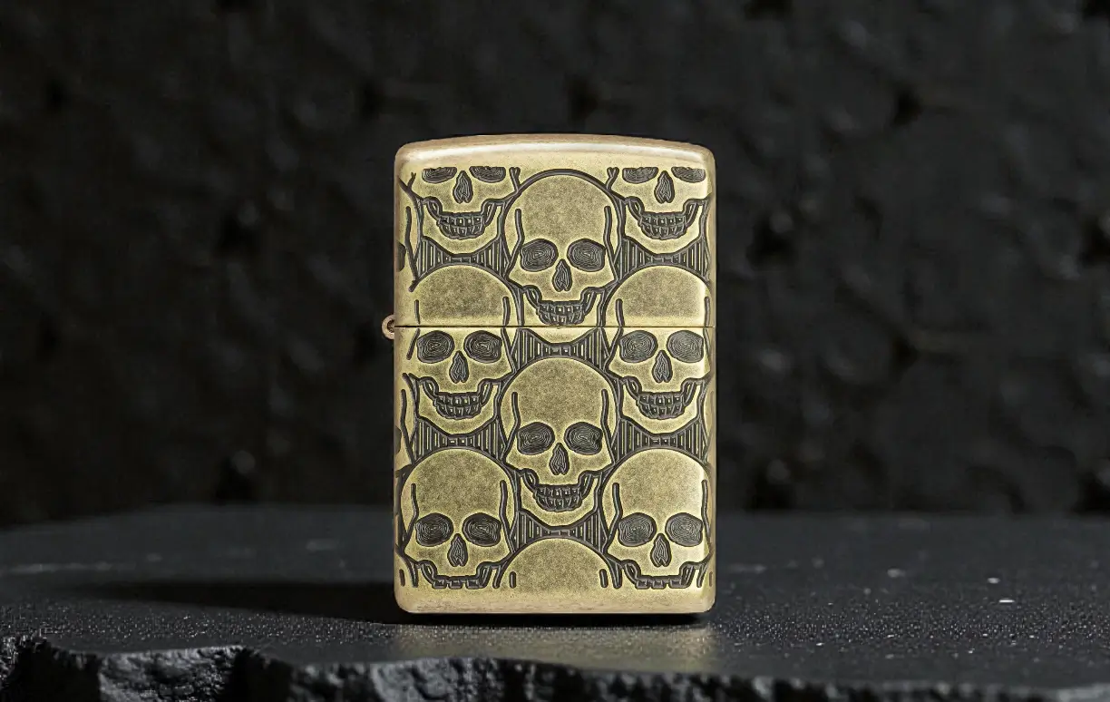 Zippo Skulls Armor – Cackling Cranium Dizajn upaljača