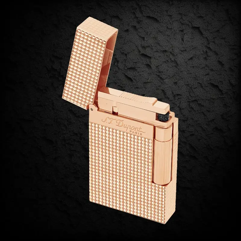 S.T. Dupont Ligne 2 Rose Gold 5 S.T. Dupont Ligne 2 dupli žuti plamen