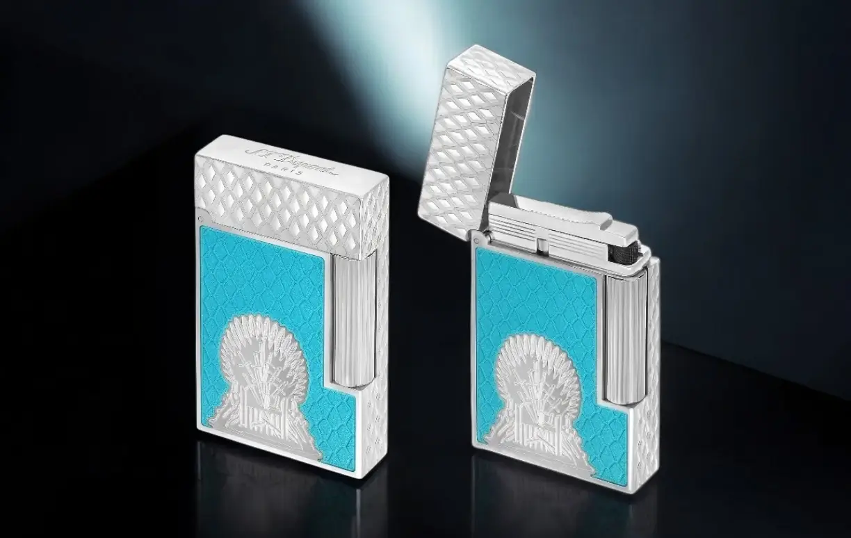 S.T. Dupont Game of Thrones Icy Blue luksuzni upaljač sa duplim plamenom