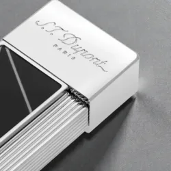 S.T. Dupont Twiggy crni lak upaljač hrom detalji