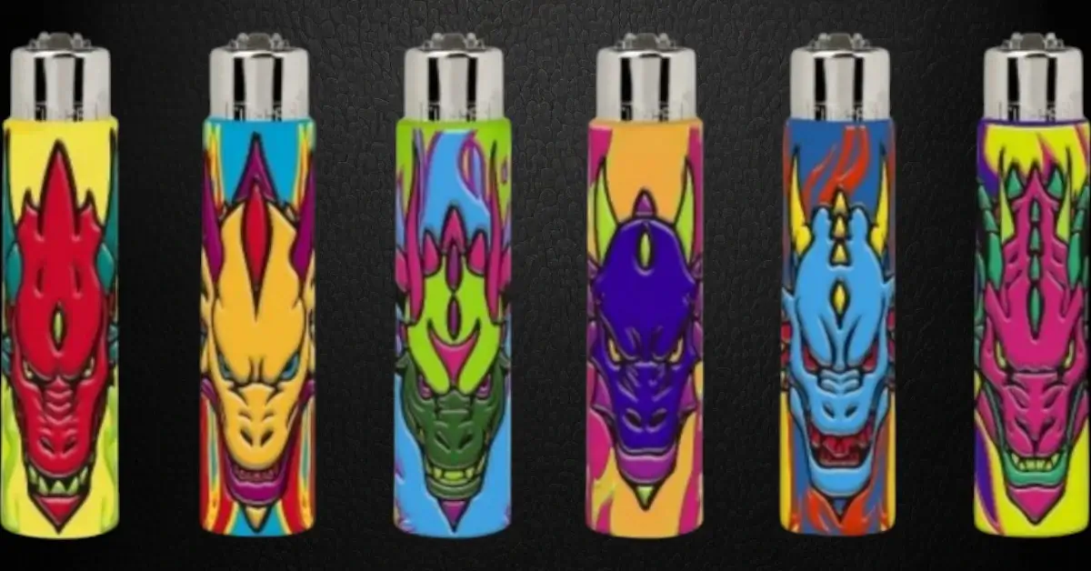 Clipper Colorful Dragons Upaljači 4 clipper upaljači colorful dragons sa šarenim motivima zmajeva