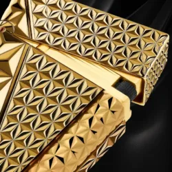 Upaljač S.T. Dupont Fire X 3D gold dizajn detalj